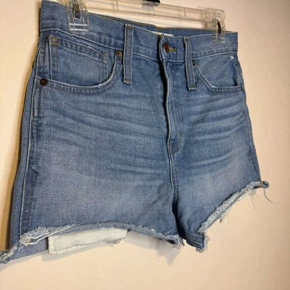 MADEWELL The Perfect Jean Short: Step-Hem Edition Odell Wash High Rise 26 - Picture 6 of 9